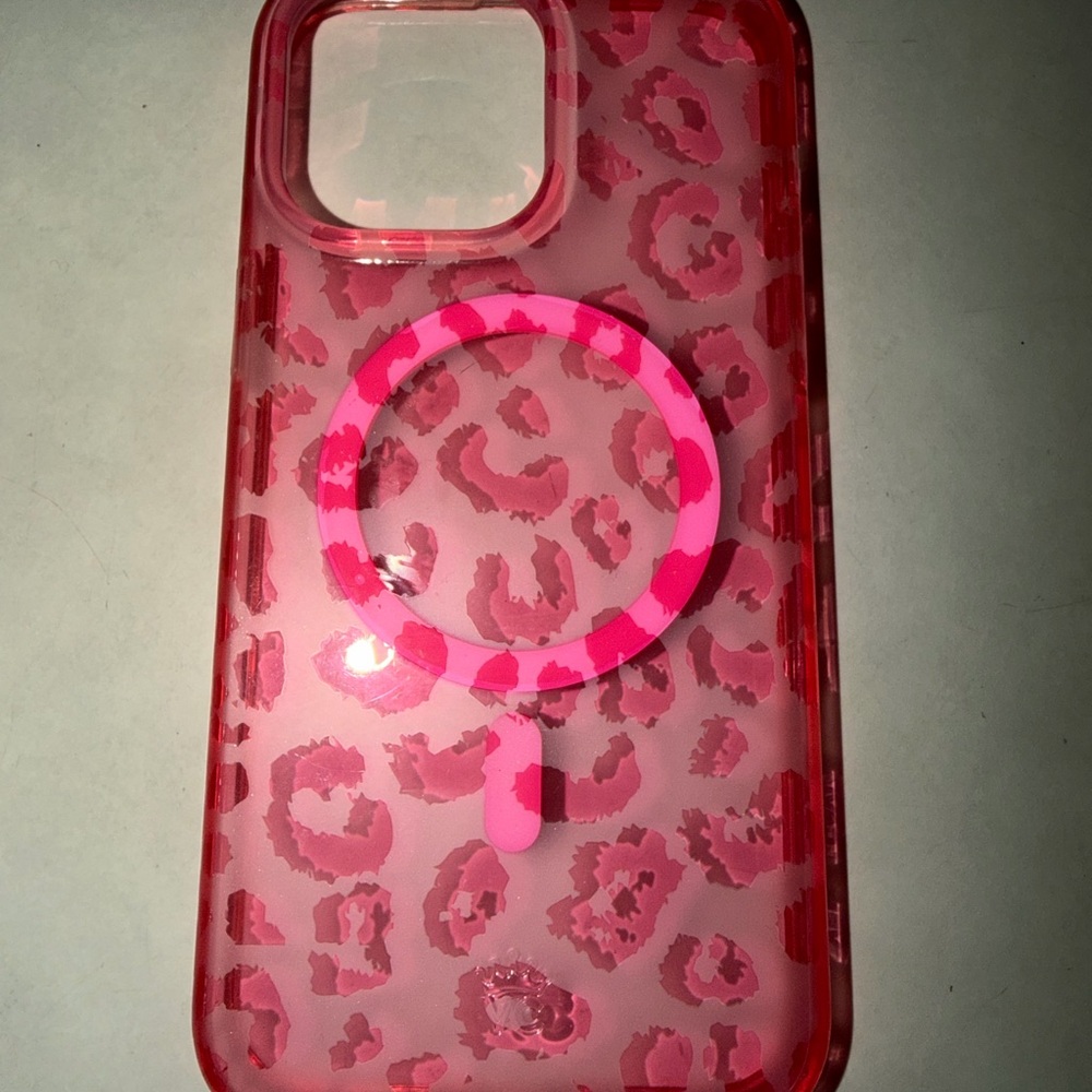 Velvet Caviar Pink Leopard Phone Case with VC Magnetic Ring Holder